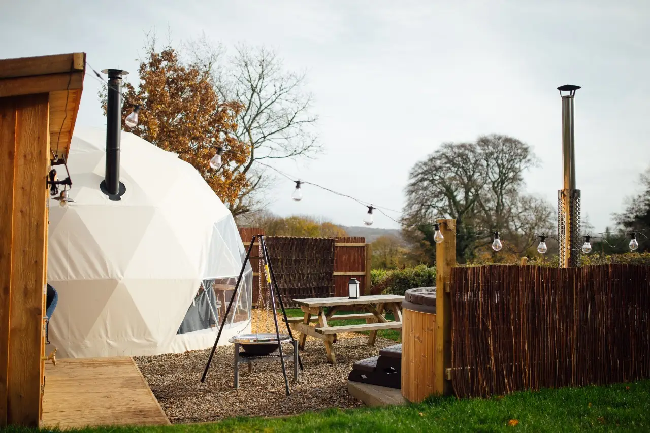 Glamping near Lawrenny, Pembrokeshire, West Wales